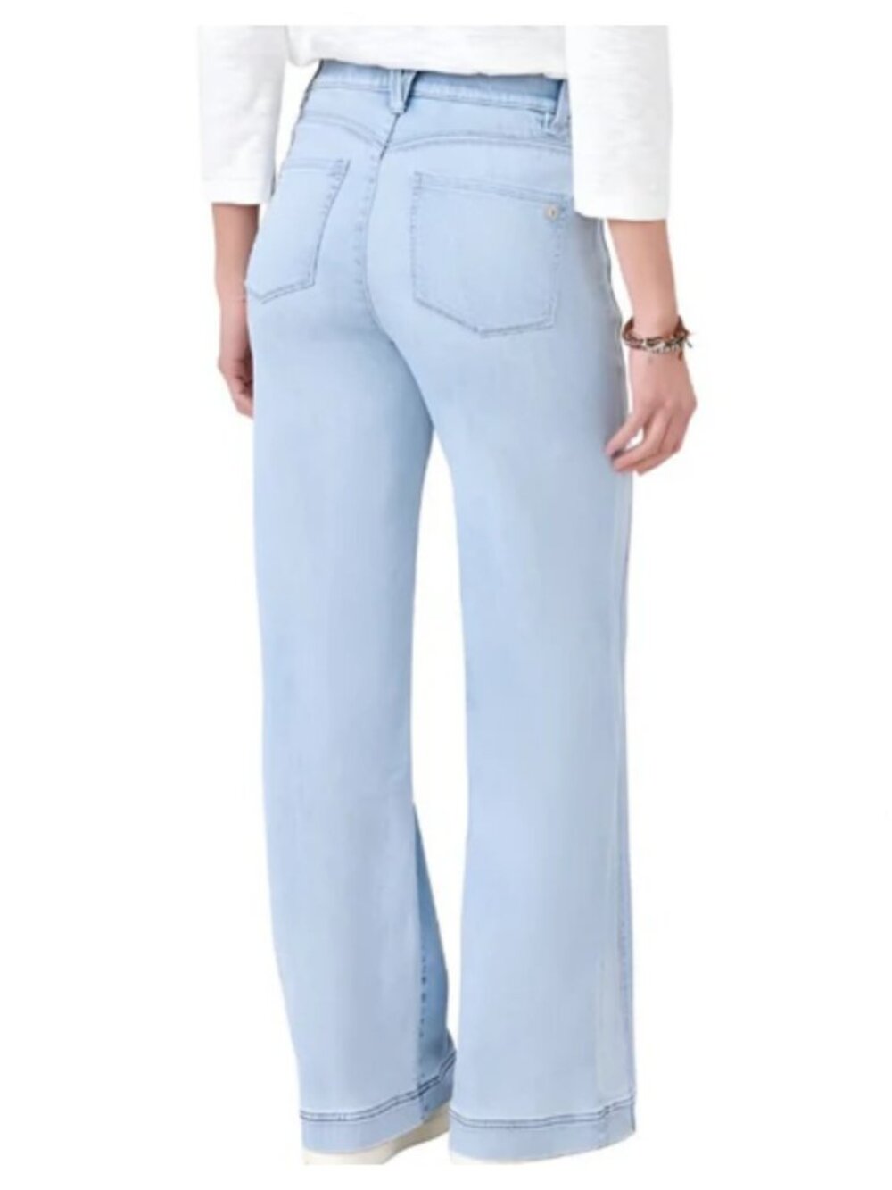Democracy Womens "Ab"solution Skyrise Wide Leg Jeans + Sz 4 - Picture 3 of 7